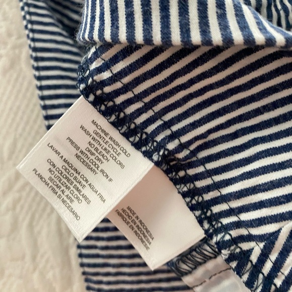 Anne Klein Navy and White Striped pant - Picture 6 of 13